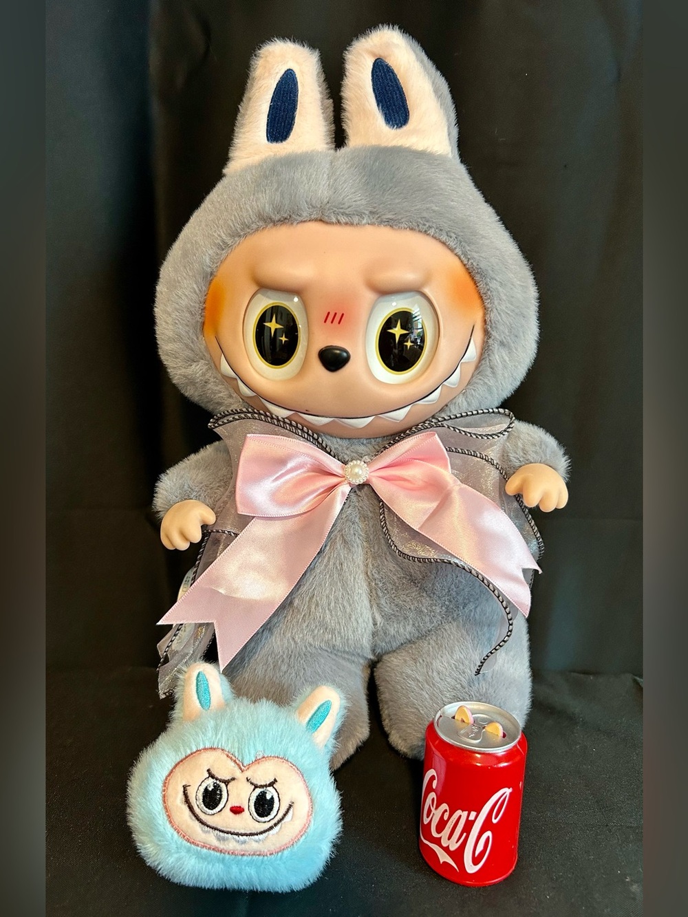Large 16” Monster plush with plush keychain and blind box keychain